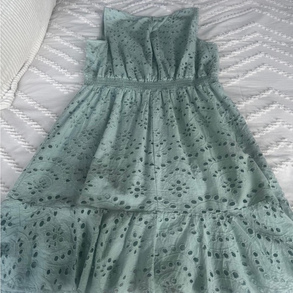 Mint Green Eyelet Dress - Picture 2 of 3